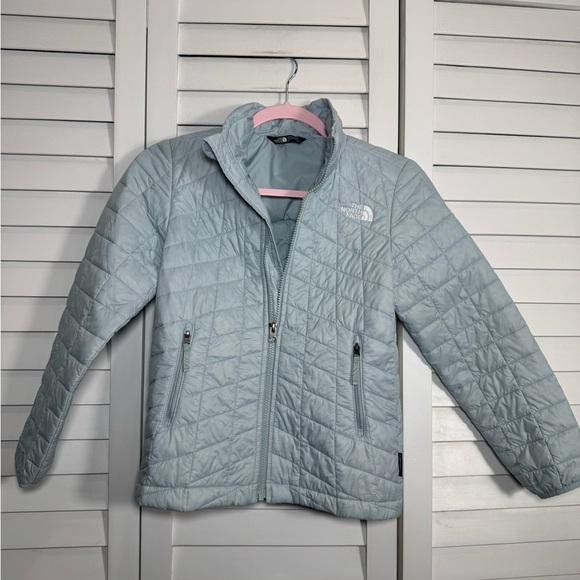 The North Face Girl Youth Blue/Green Quilted Thermoball Eco Jacket Size S 7|8 - Picture 2 of 8